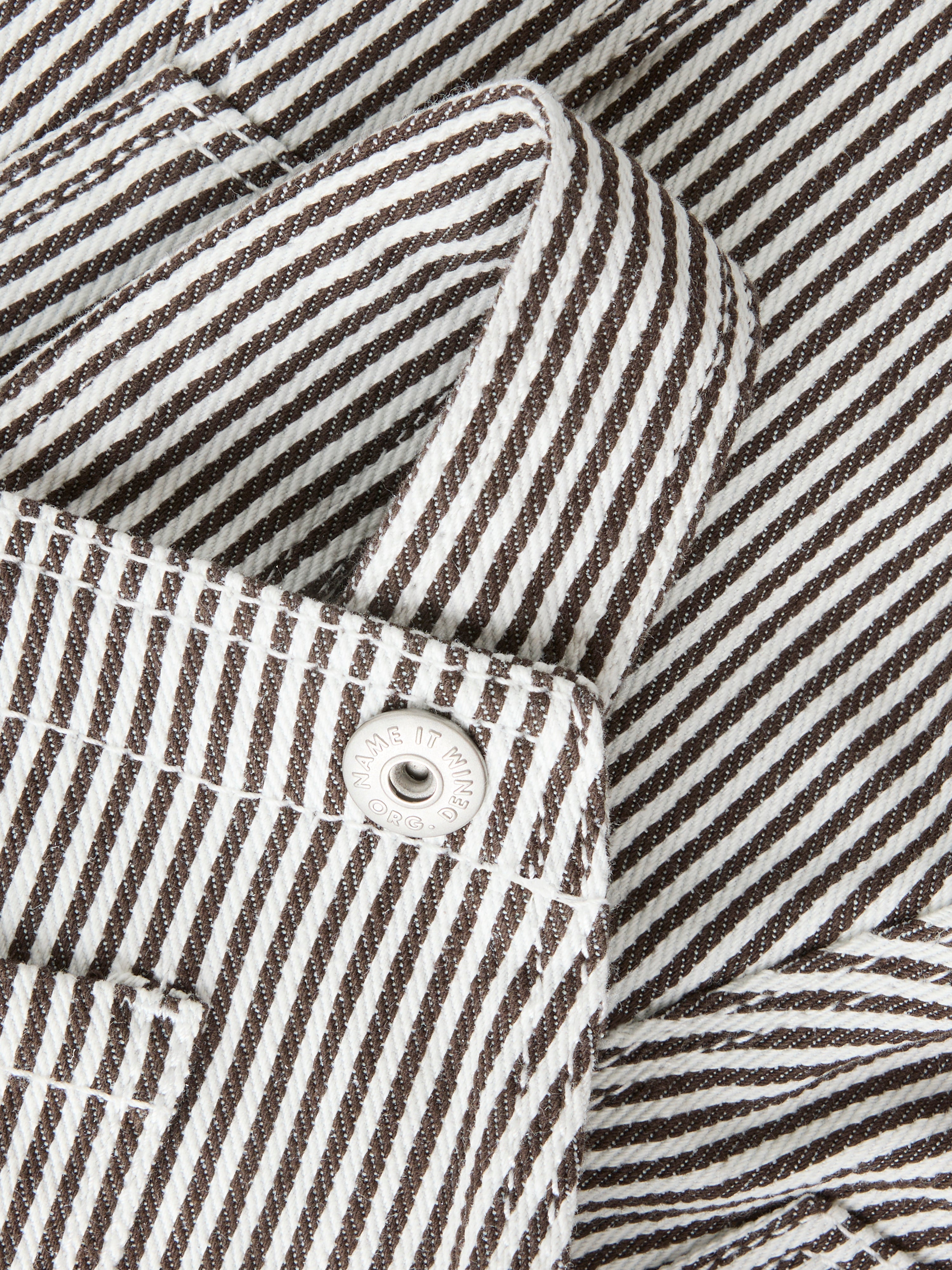 Name It - Nola Loose Stripe Overall (2299 YF) - White Delicioso