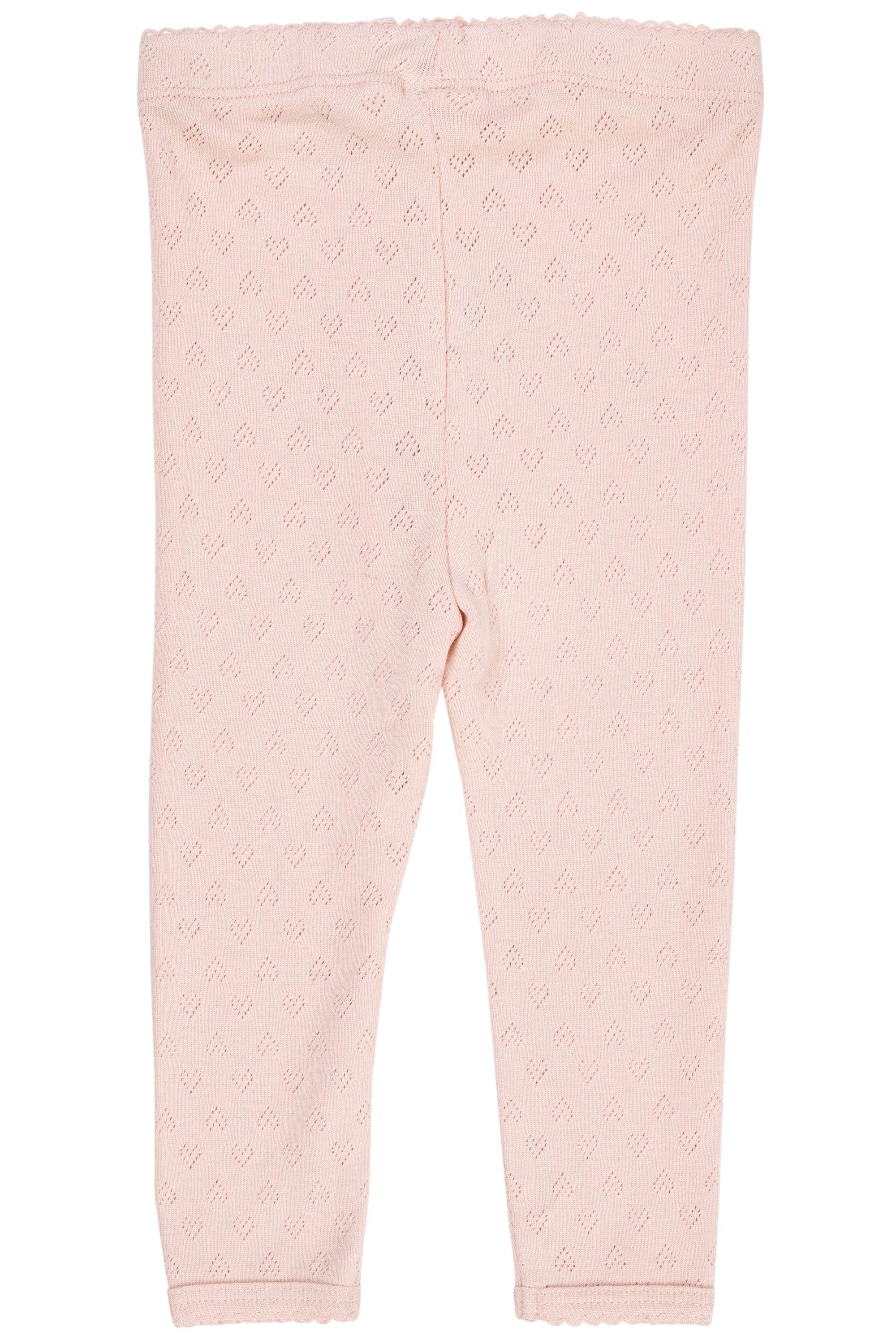 Copenhagen Colors Pointelle Heart Leggings - Dusty Rose