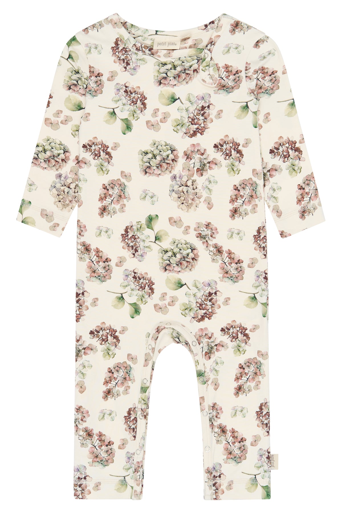 Petit Piao Star - LS Jumpsuit - Eggnog Hydranger AOP