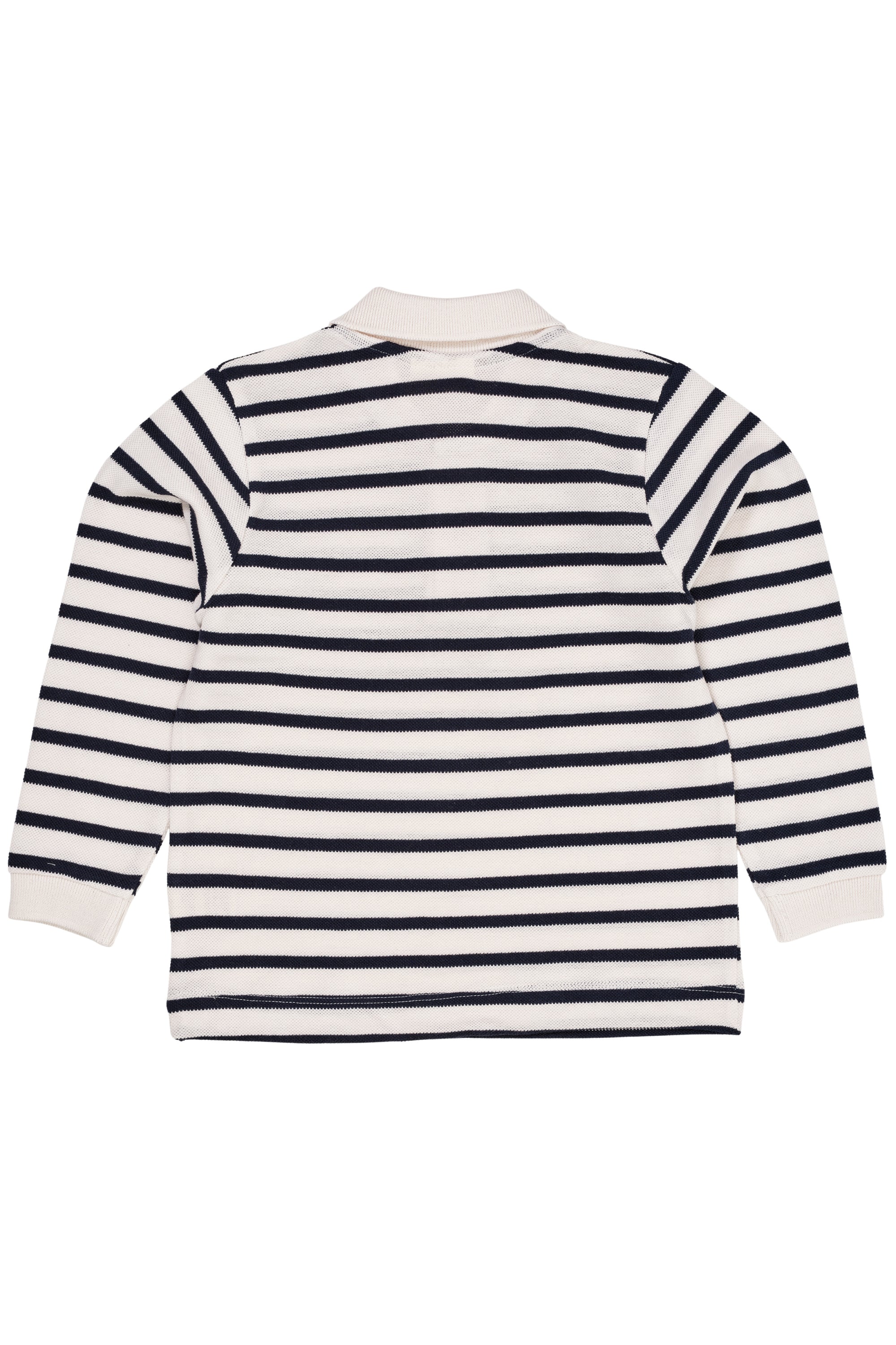 Copenhagen Colors Polo med Striber - Cream/Navy Stripe