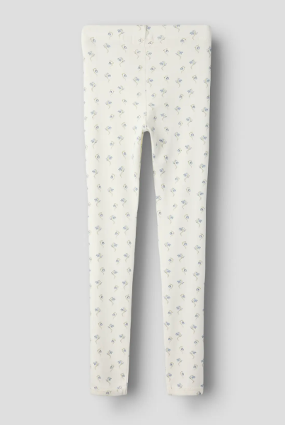 Lil Atelier Gayo Sag Slim Leggings - Coconut Milk/Bell Flower