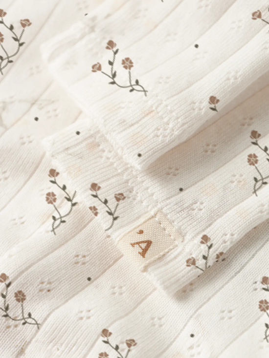 Lil Atelier Rachello Ria Slim Leggings - Coconut Milk/Flower