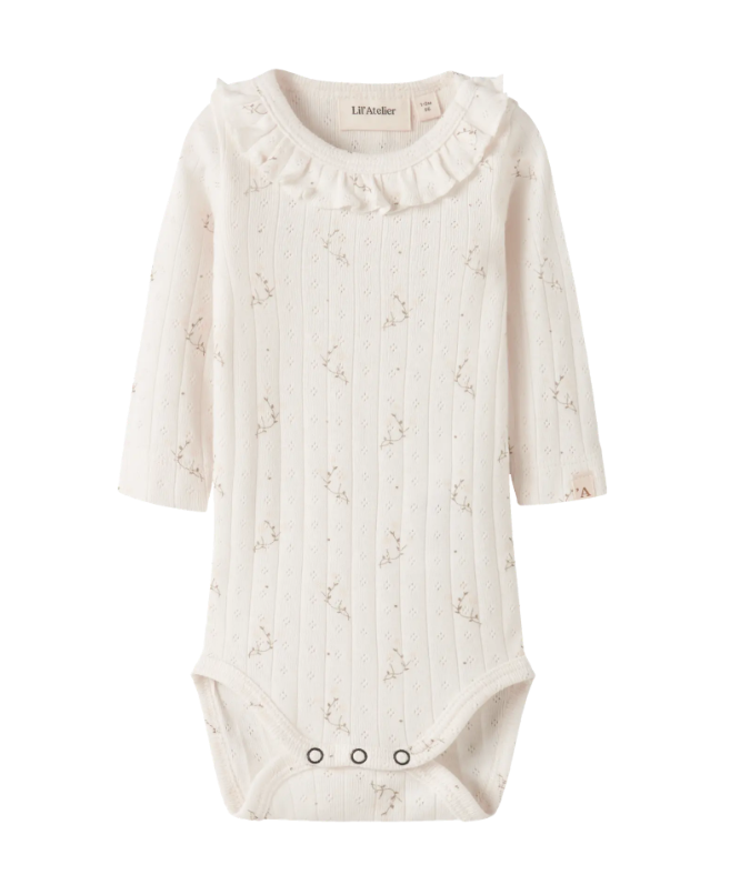 Lil Atelier Rachello Ria Slim Body - Coconut Milk/Flower