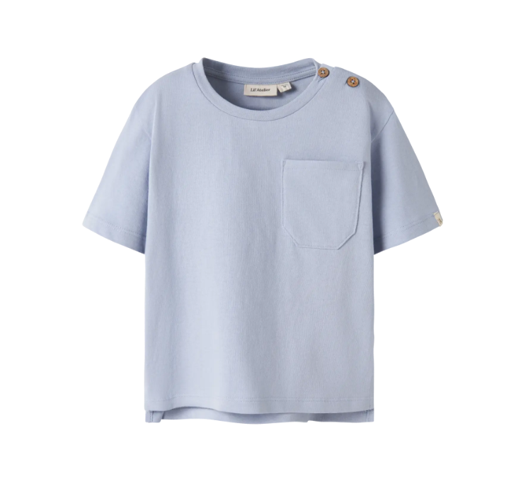 Lil Atelier Dolan SS Loose Top - Zen Blue