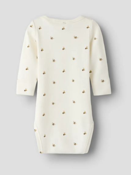 Lil Atelier Gayo Gus LS Slim Body - Coconut Milk/Bee
