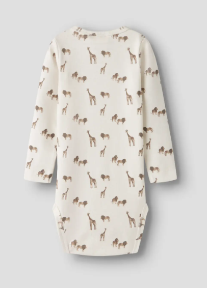 Lil Atelier Layo Geu LS Slim Body - Coconut Milk/Lion