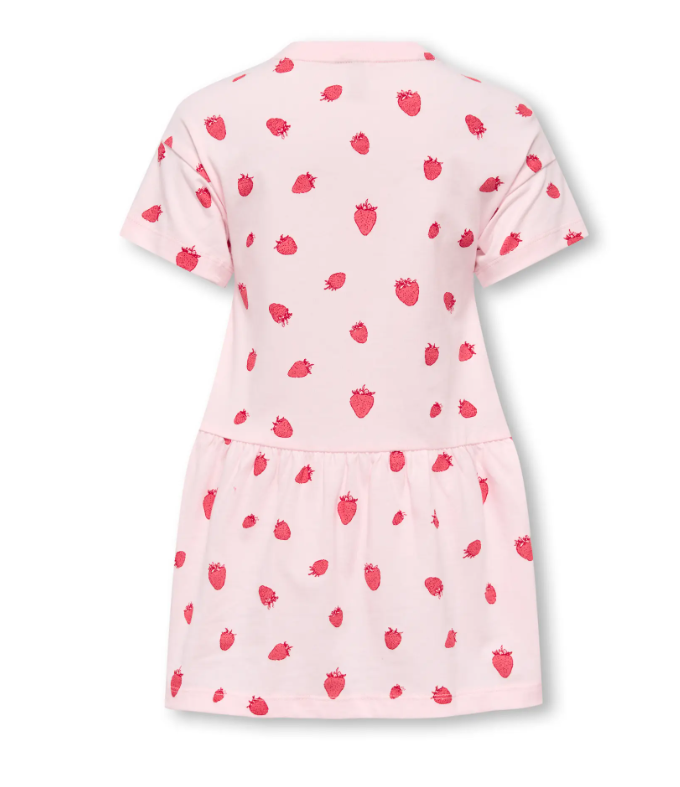 Only Mini Maiken Life SS Dress - Barely Pink/Strawberry