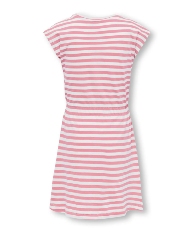 Only Mini May Life SS Dress - Romance Rose/Cloud Dancer