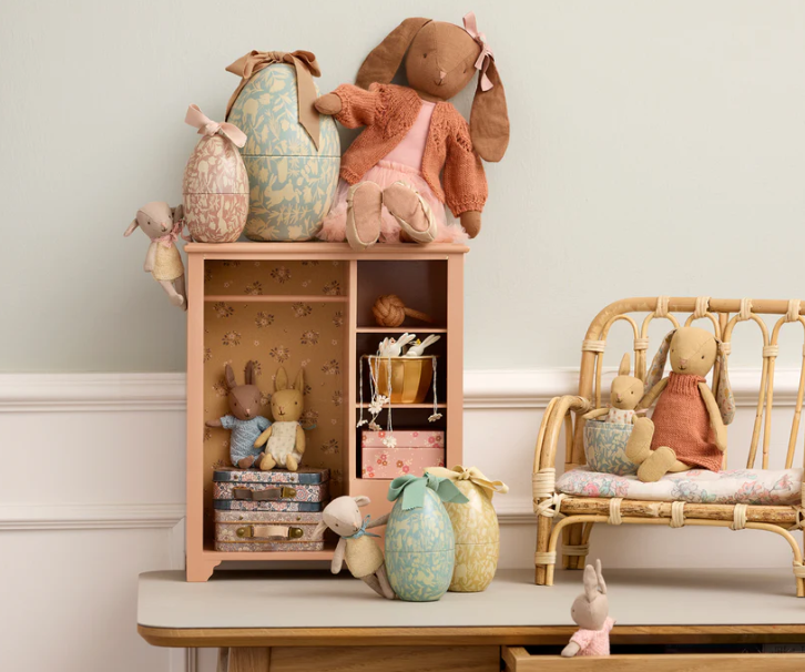 Maileg Påskeæg med mikro kanin - Lys blå