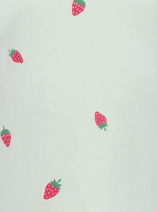 Only Mini Beate SS Tee - Green Lily Strawberry