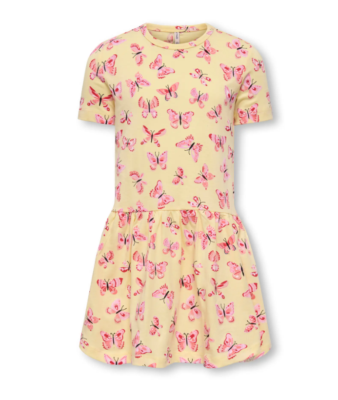 Only Mini Cally SS Dress - Sunlight Papillon
