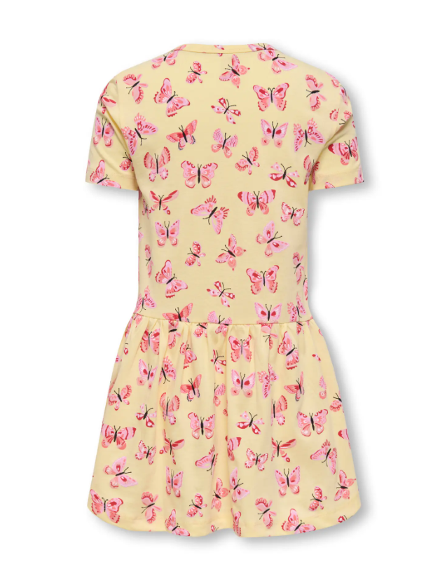 Only Mini Cally SS Dress - Sunlight Papillon