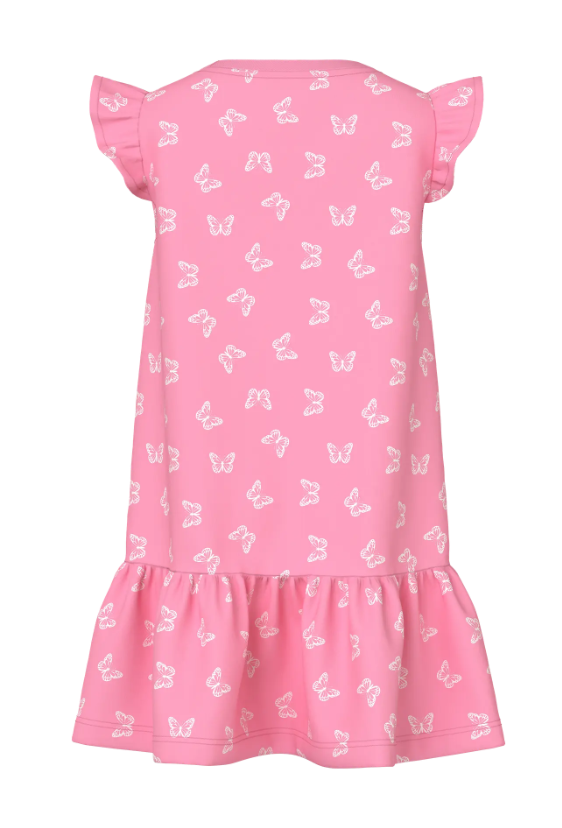 Name It Vida Dress - Pink Drink/Butterflies