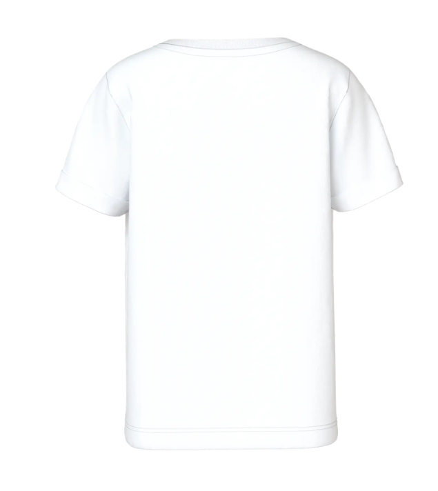 Name It Vux - SS Reg Top - Bright White/Giraffe