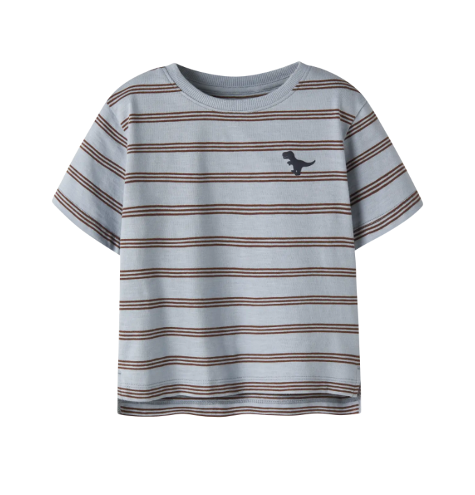 Name It Voby - SS Top - Blue Fog/Chestnut