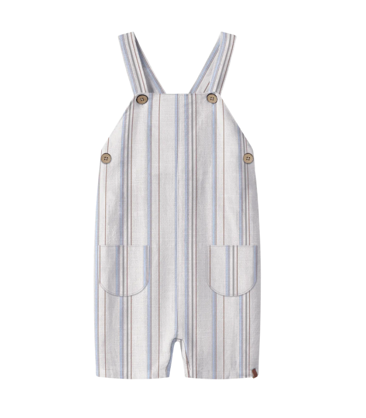 Lil Atelier Jeran - Loose Short Overall - Coconut Milk