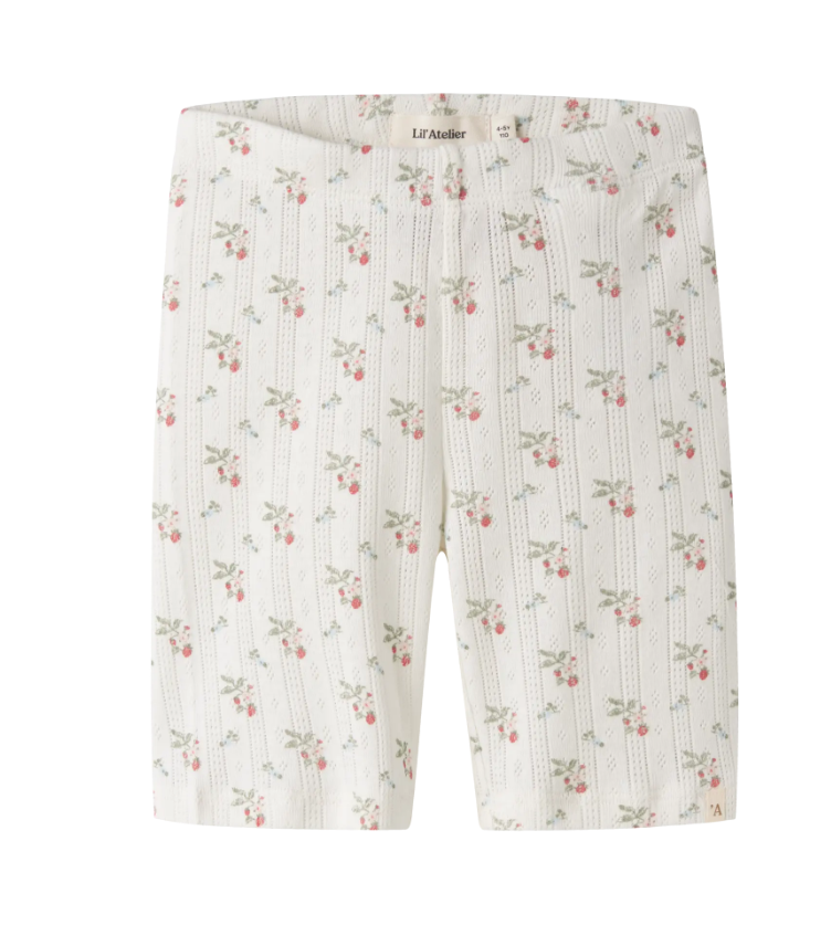 Lil Atelier Rachello - Duna Slim Biker Shorts - Coconut Milk/Strawberry