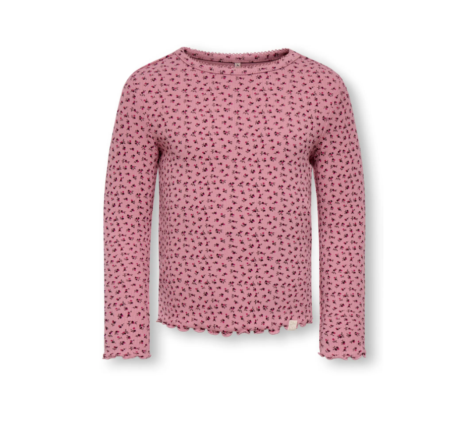 Only Mini Trinny - LS Top - Foxglove AW Disty Flower