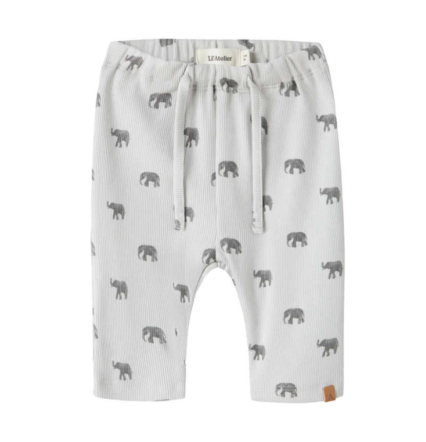 Lil Atelier Lavo - Emi Loose Pants - Glacier Gray/Elephant