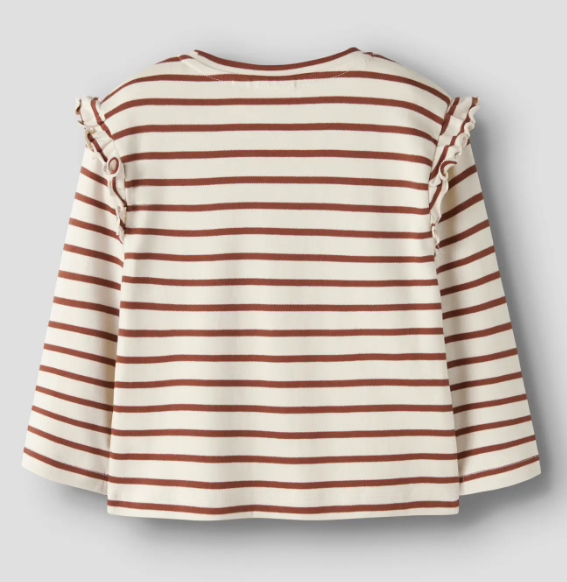 Lil Atelier Limia - Mia LS Loose Top - Turtledove/Maple Syrup
