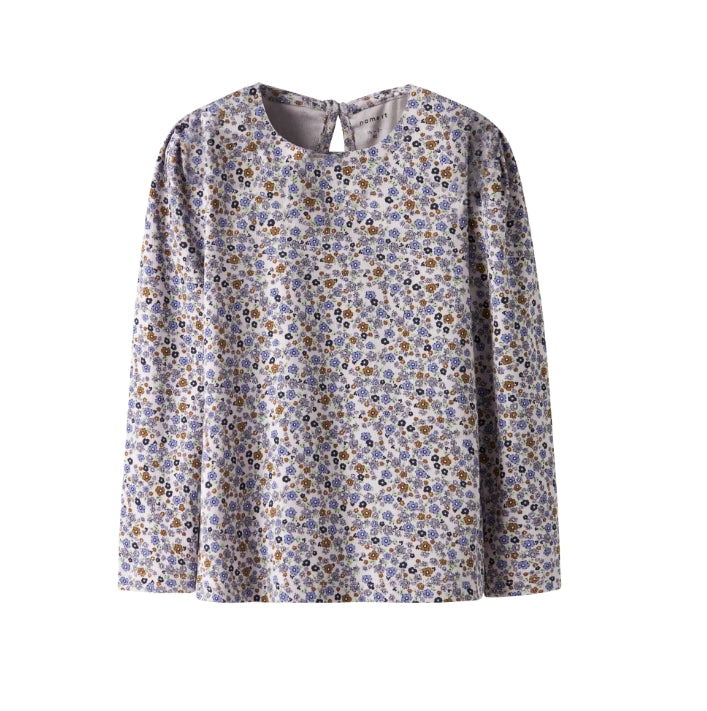 Name It Tuline Slim Top - Lilac Marble