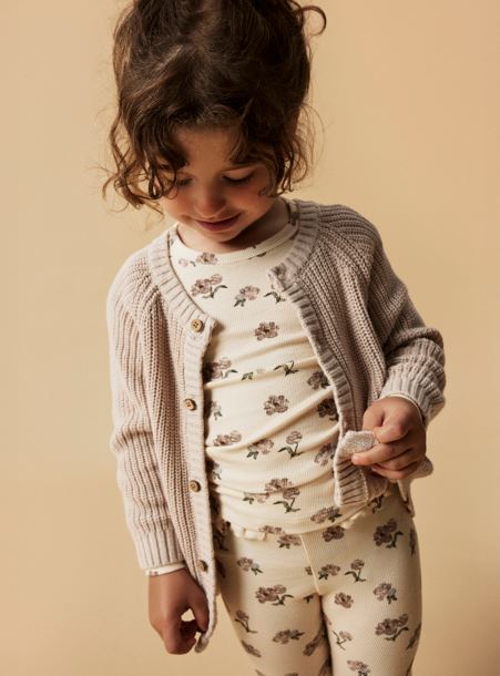 Lil Atelier Emlen Lin Knit Cardigan - Sheer Bliss