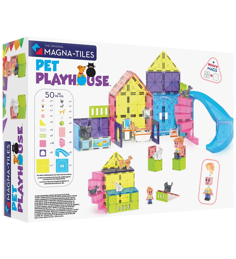Magna-Tiles Magnetisk Legetøj - Pet Playhouse 50 dele