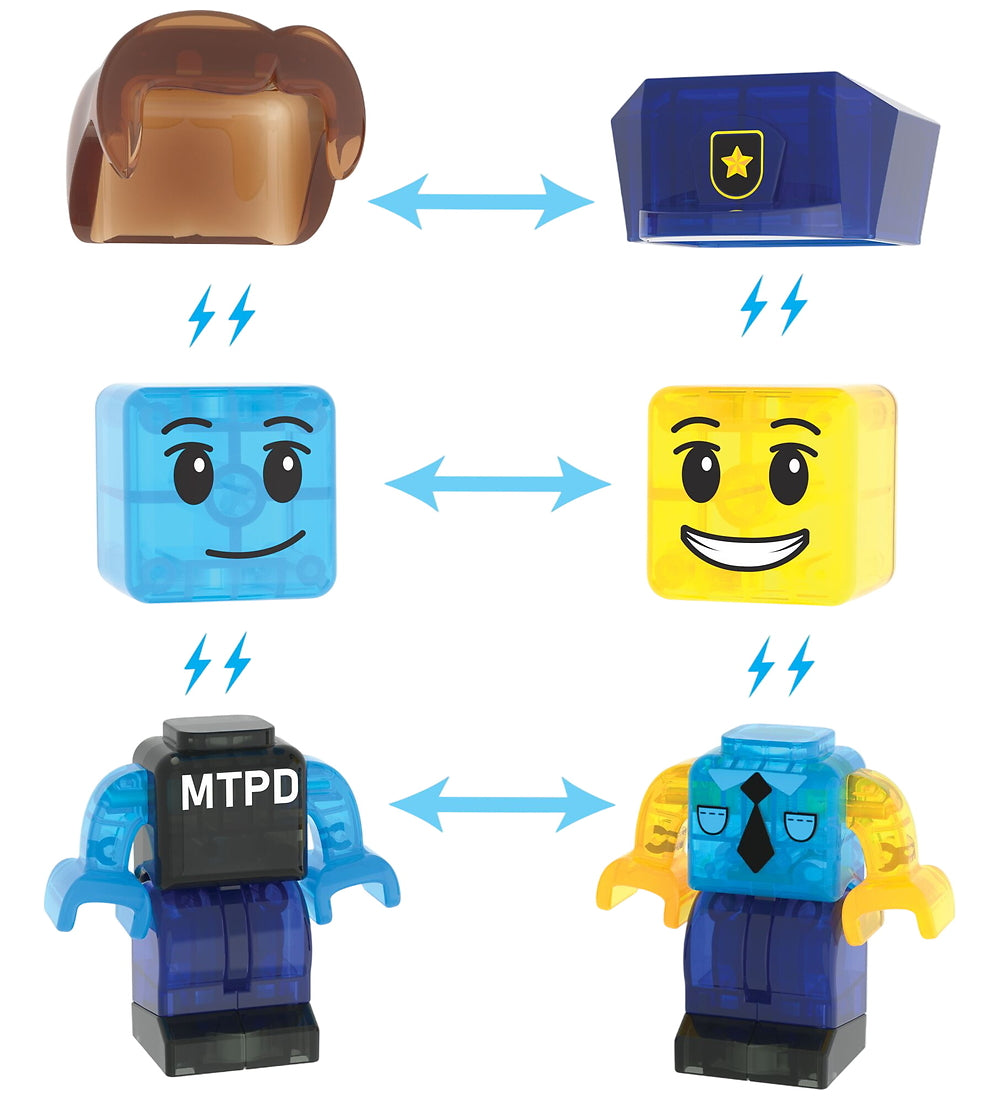 Magna-Tiles Magnetisk Legetøj - Police Station 35 dele