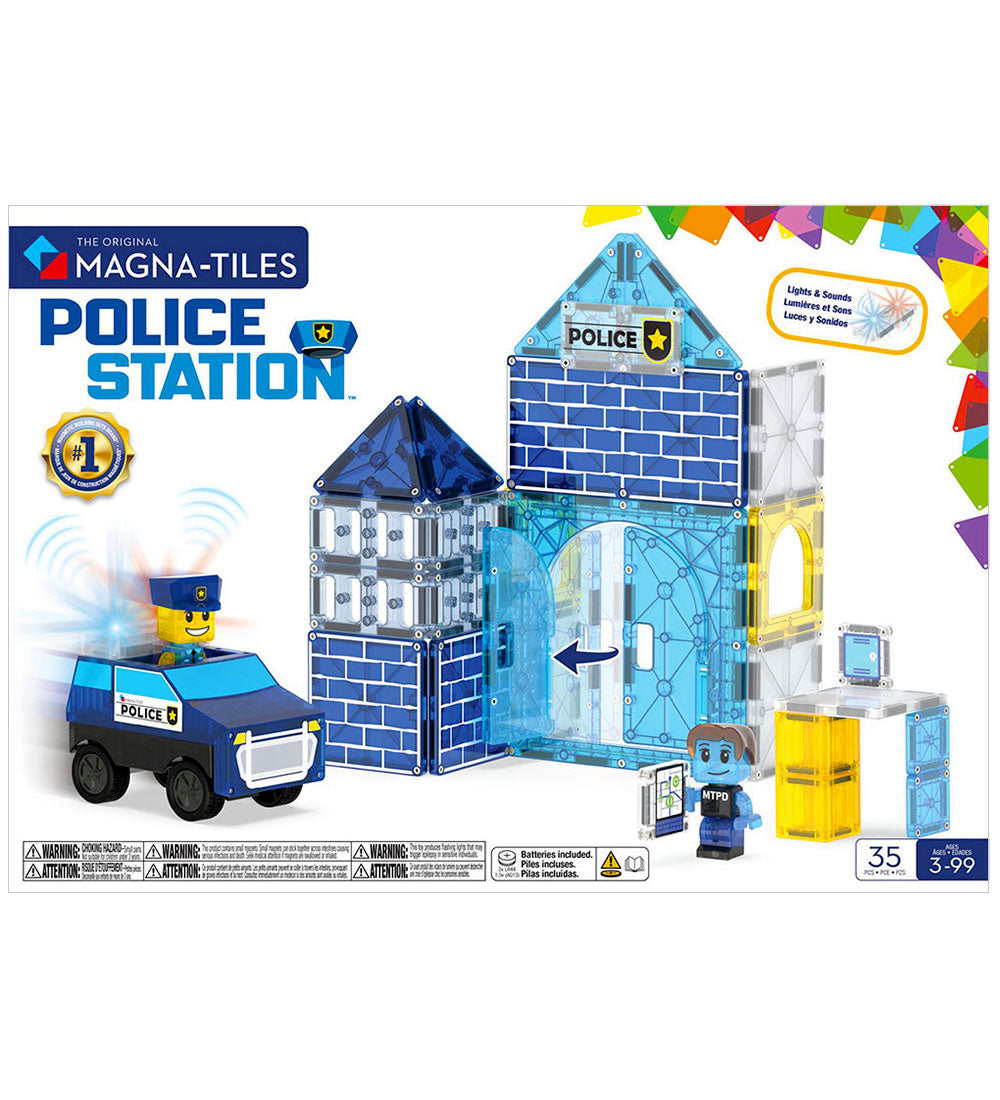 Magna-Tiles Magnetisk Legetøj - Police Station 35 dele