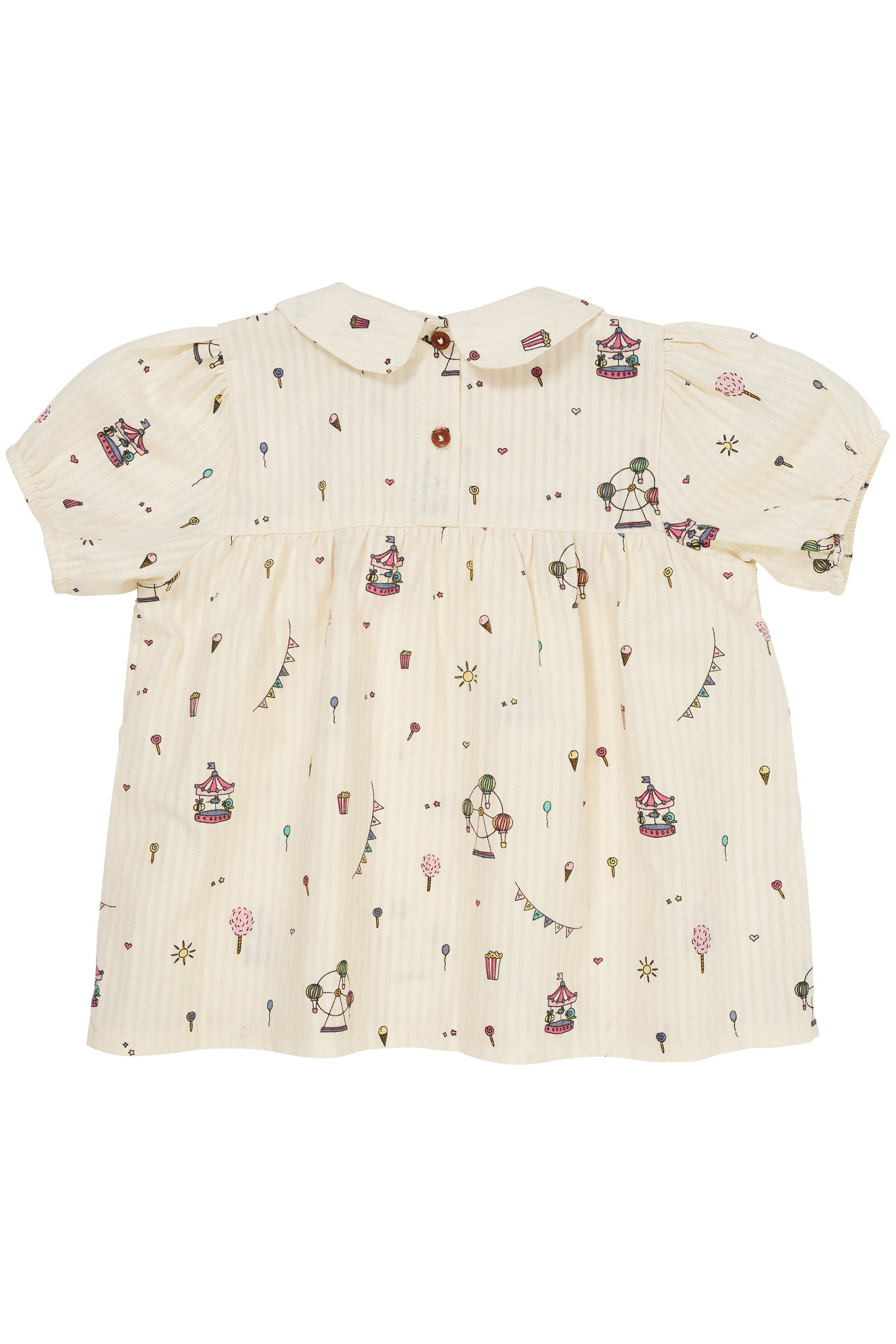 Copenhagen Colors Printet Bluse - Cream Tivoli Print