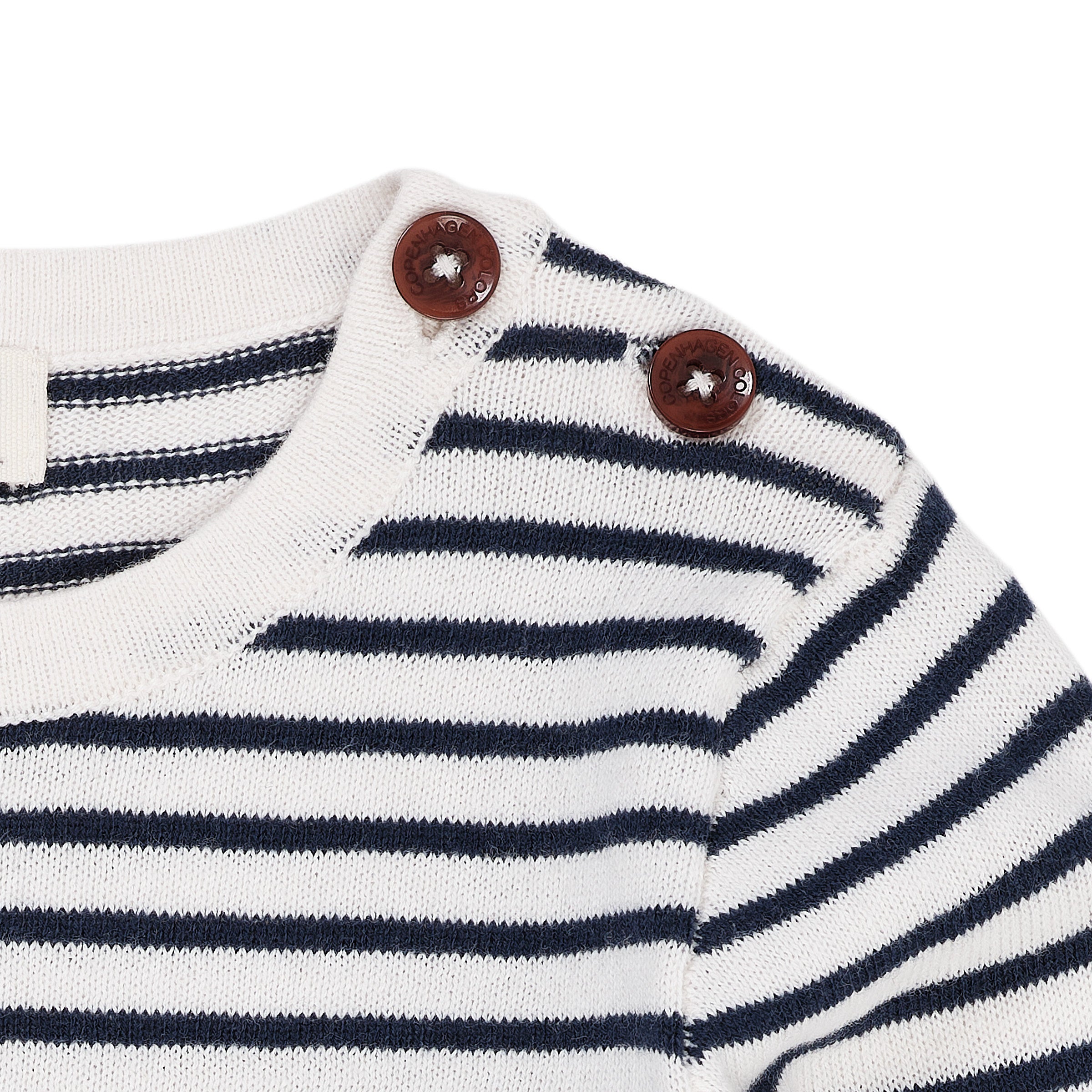 Copenhagen Colors Strik Body med Striber - Cream/Navy