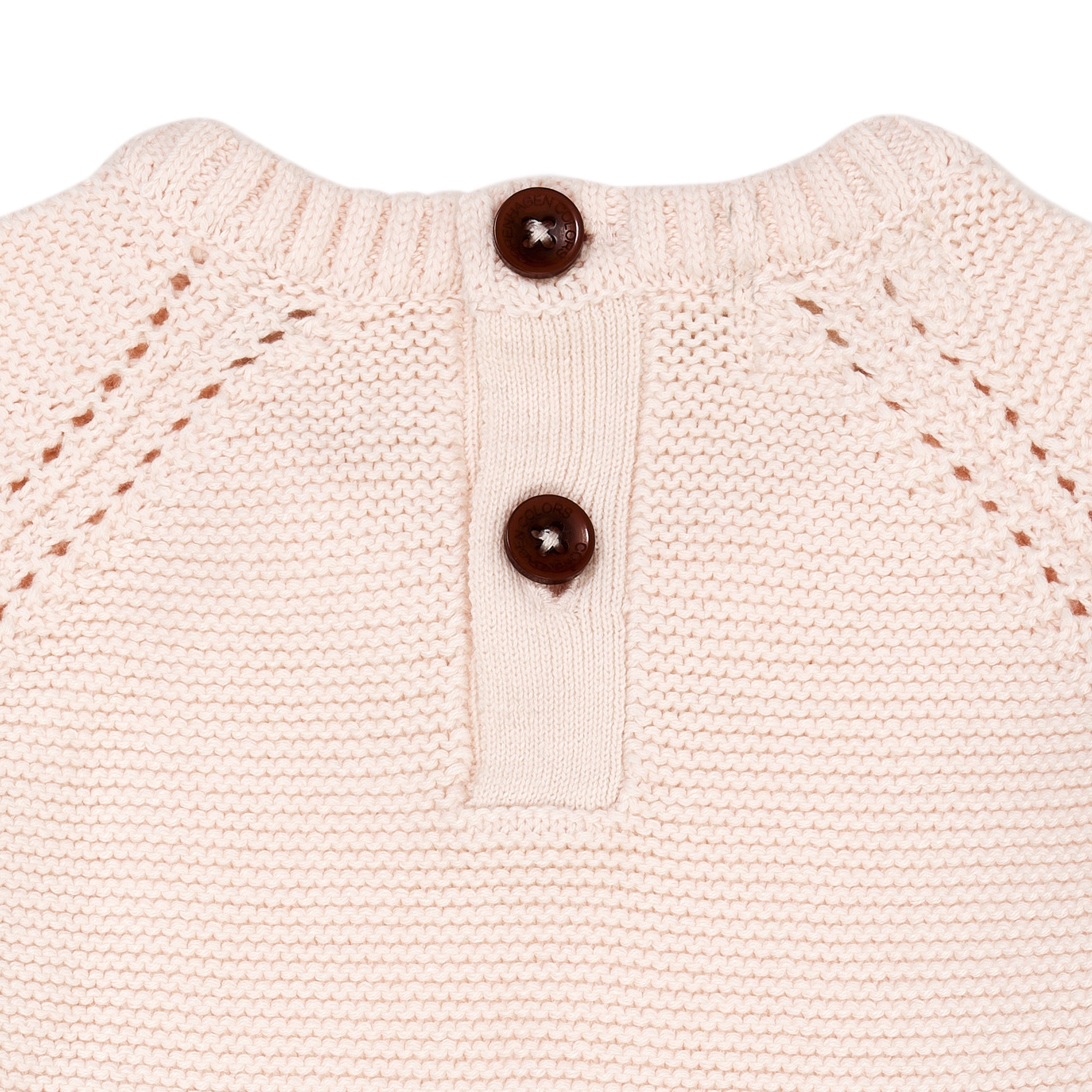Copenhagen Colors Strik Bluse med flæse - Soft Pink