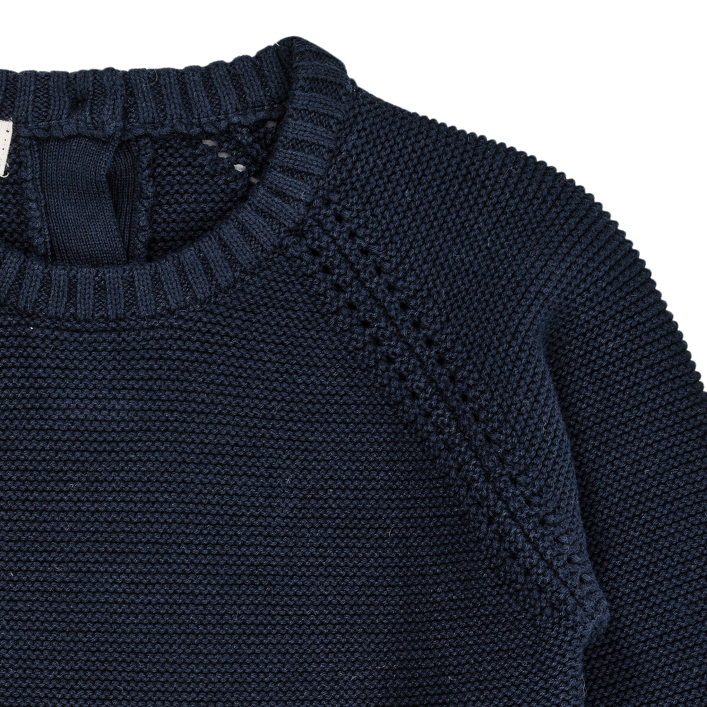 Copenhagen Colors Strik Bluse med flæse - Navy
