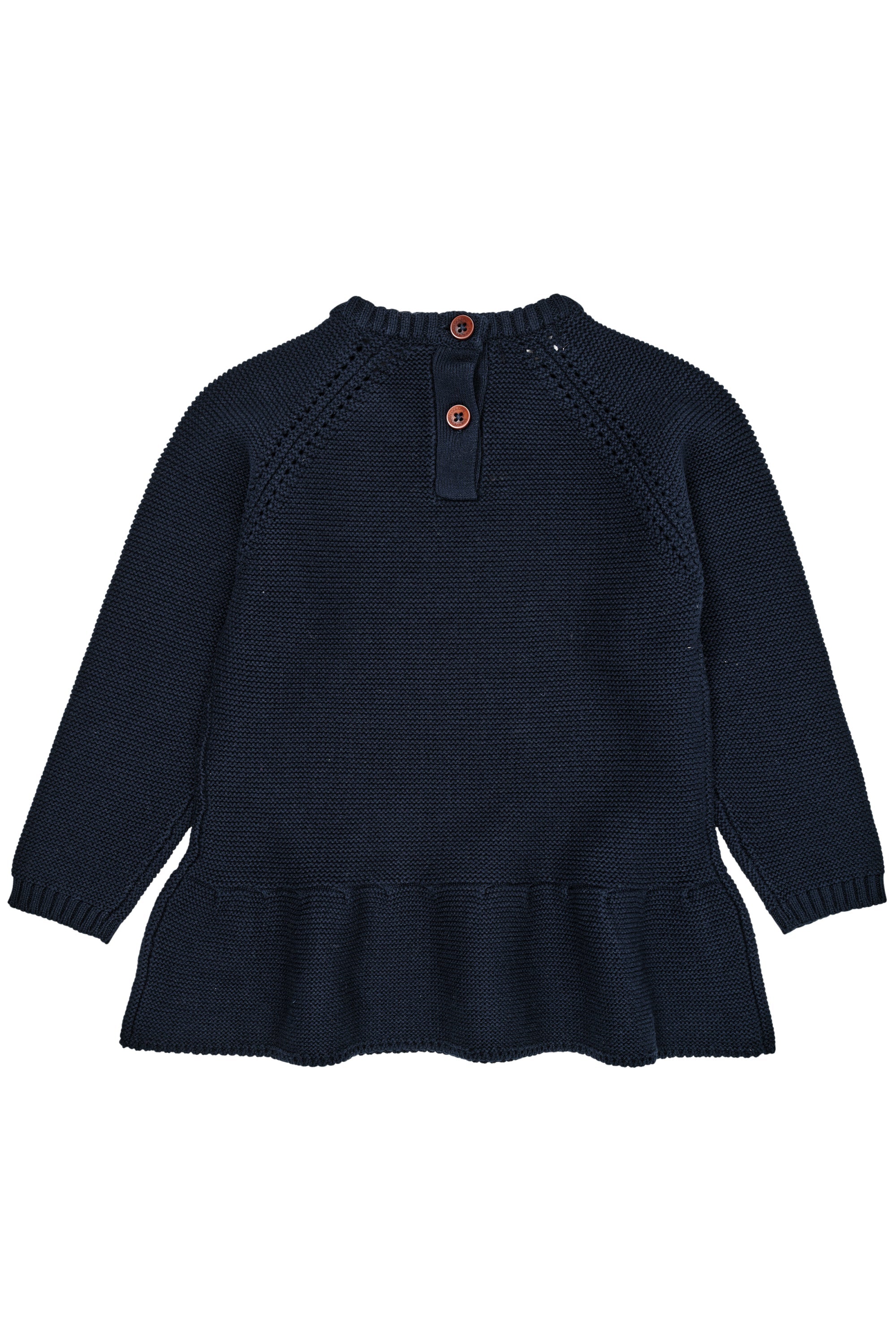 Copenhagen Colors Strik Bluse med flæse - Navy