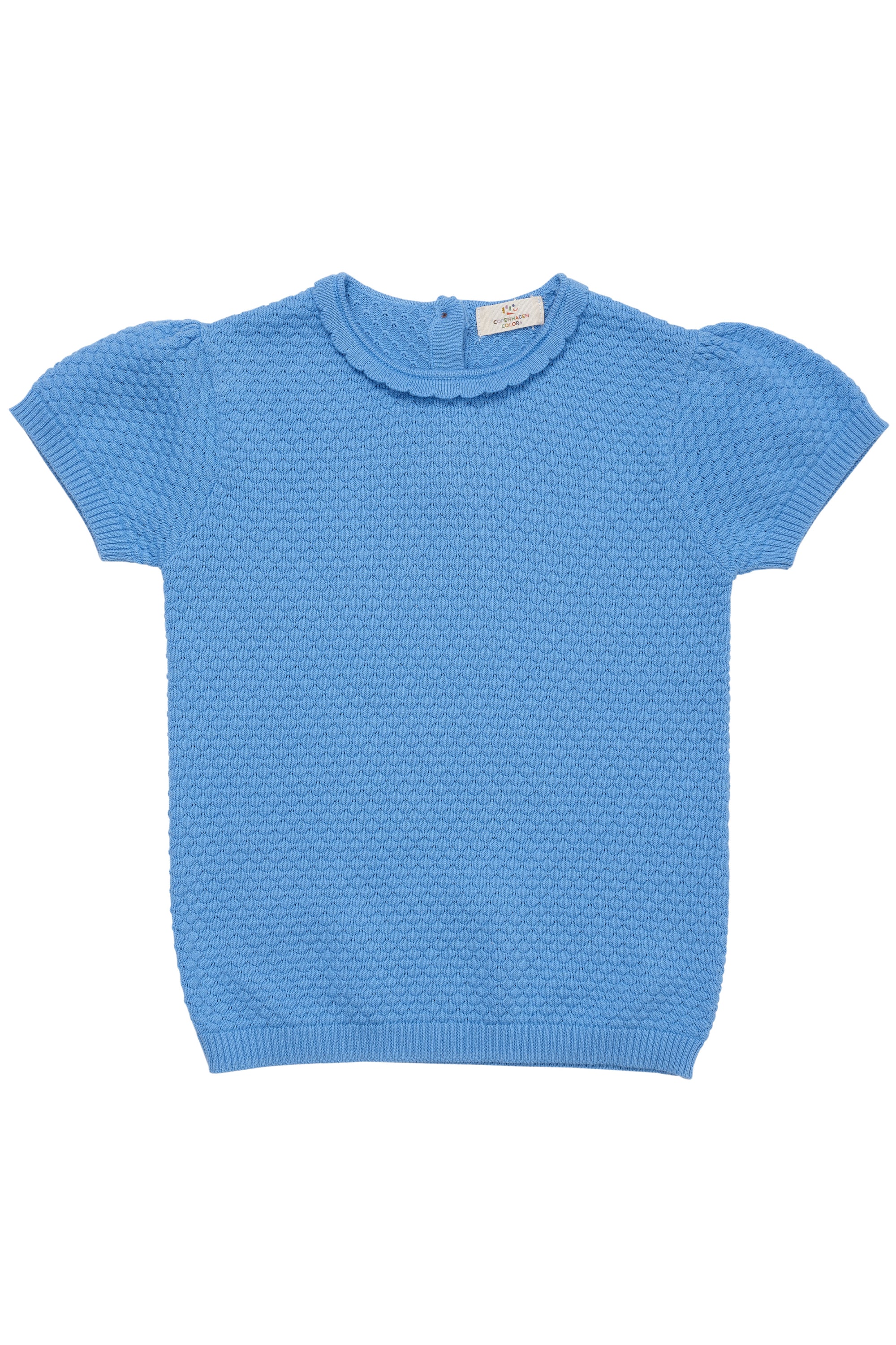Copenhagen Colors Margueritte Strik T-shirt - Sky Blue