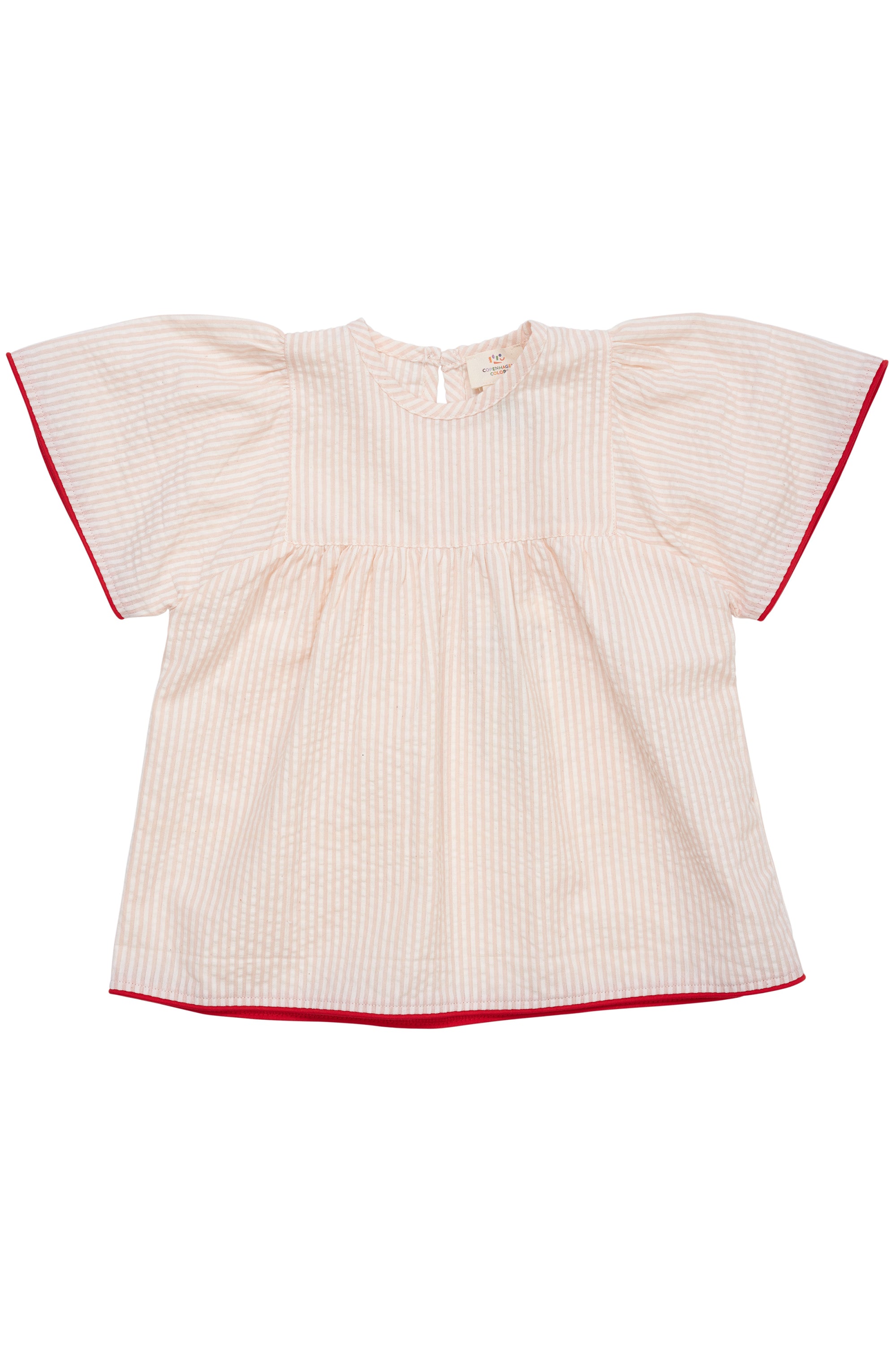 Copenhagen Colors Bluse - Dusty Rose/Cream stripe