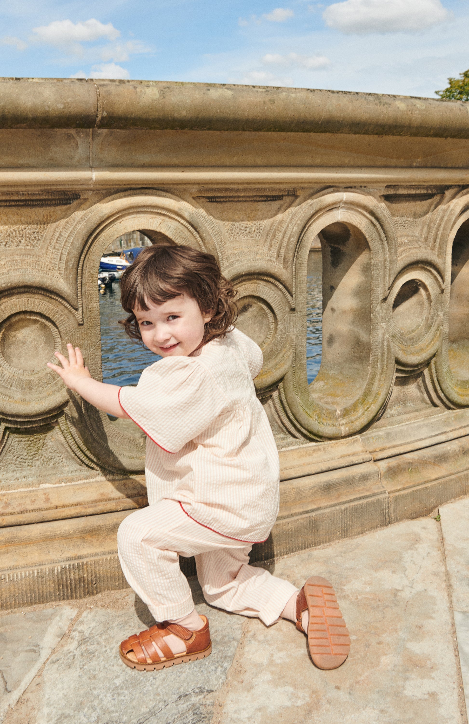 Copenhagen Colors Bluse - Dusty Rose/Cream stripe