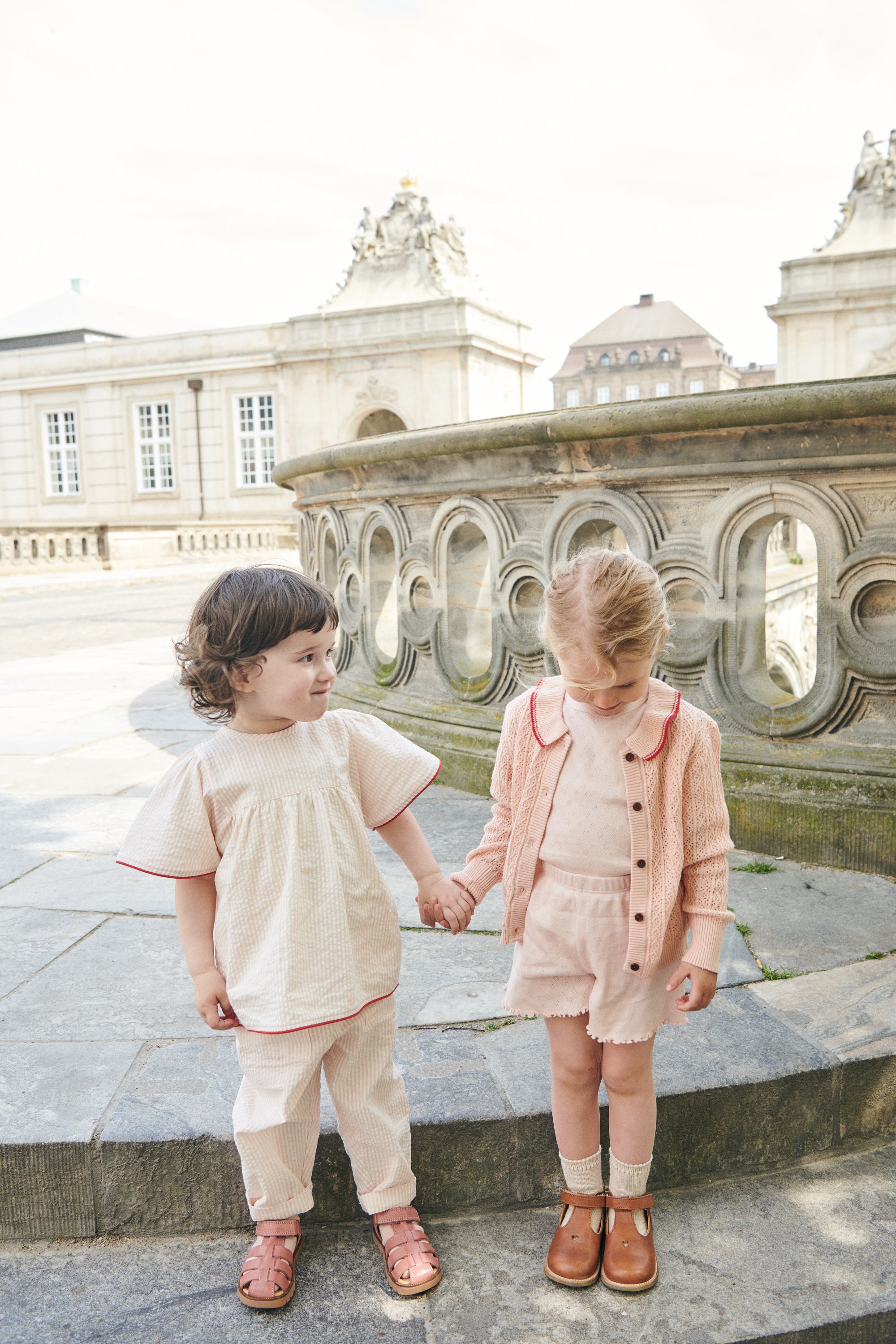 Copenhagen Colors Bluse - Dusty Rose/Cream stripe