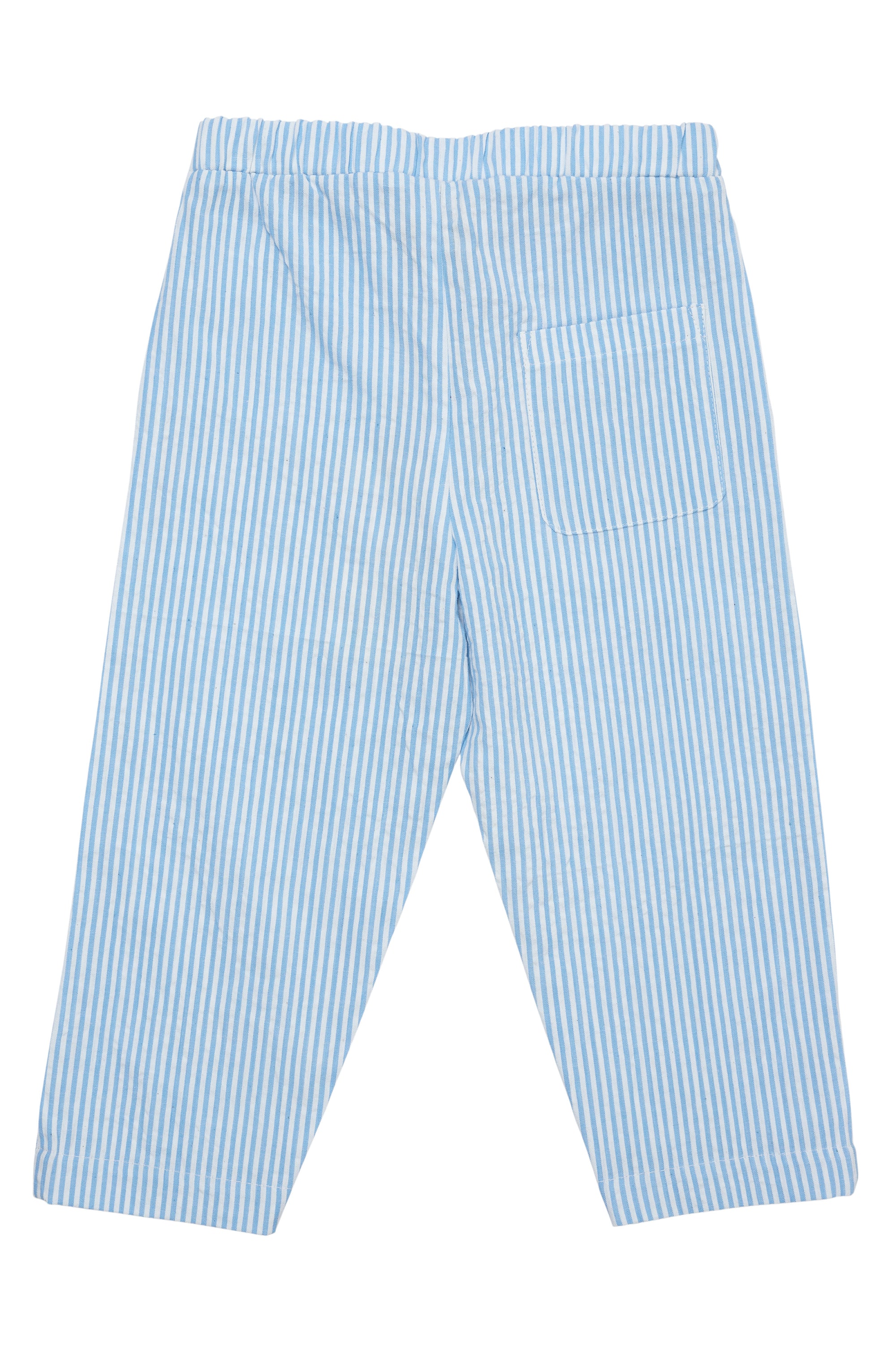 Copenhagen Colors Pants - Sky Blue/Cream stripe