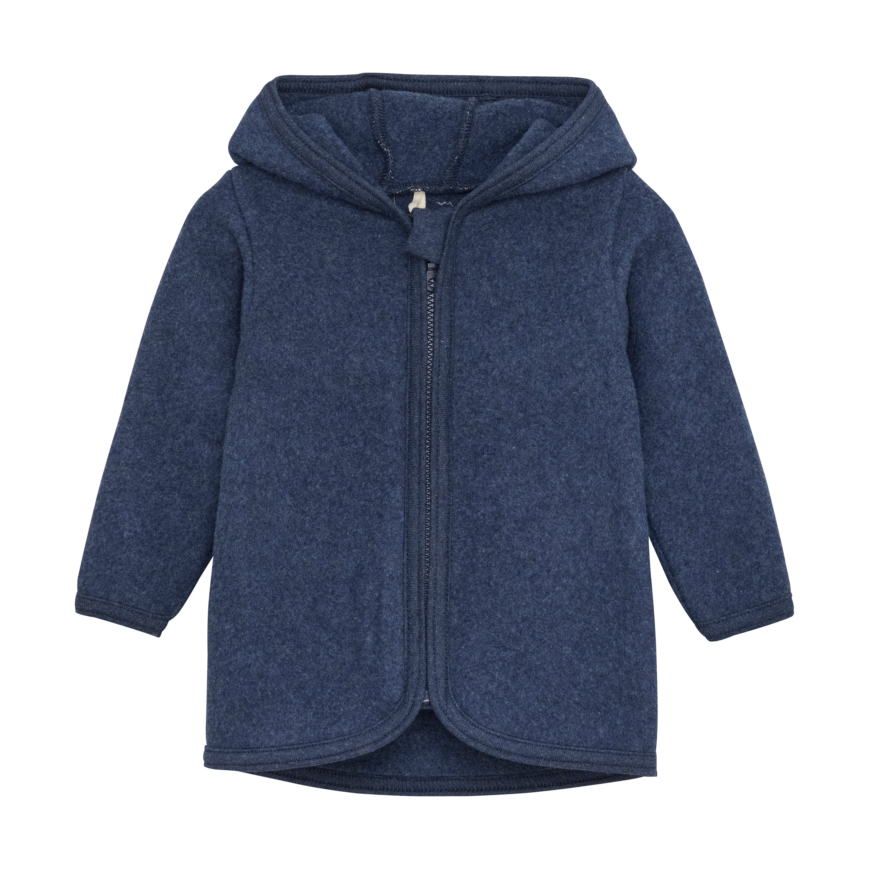 Huttelihut Babyjakke m. øre - Navy Melange