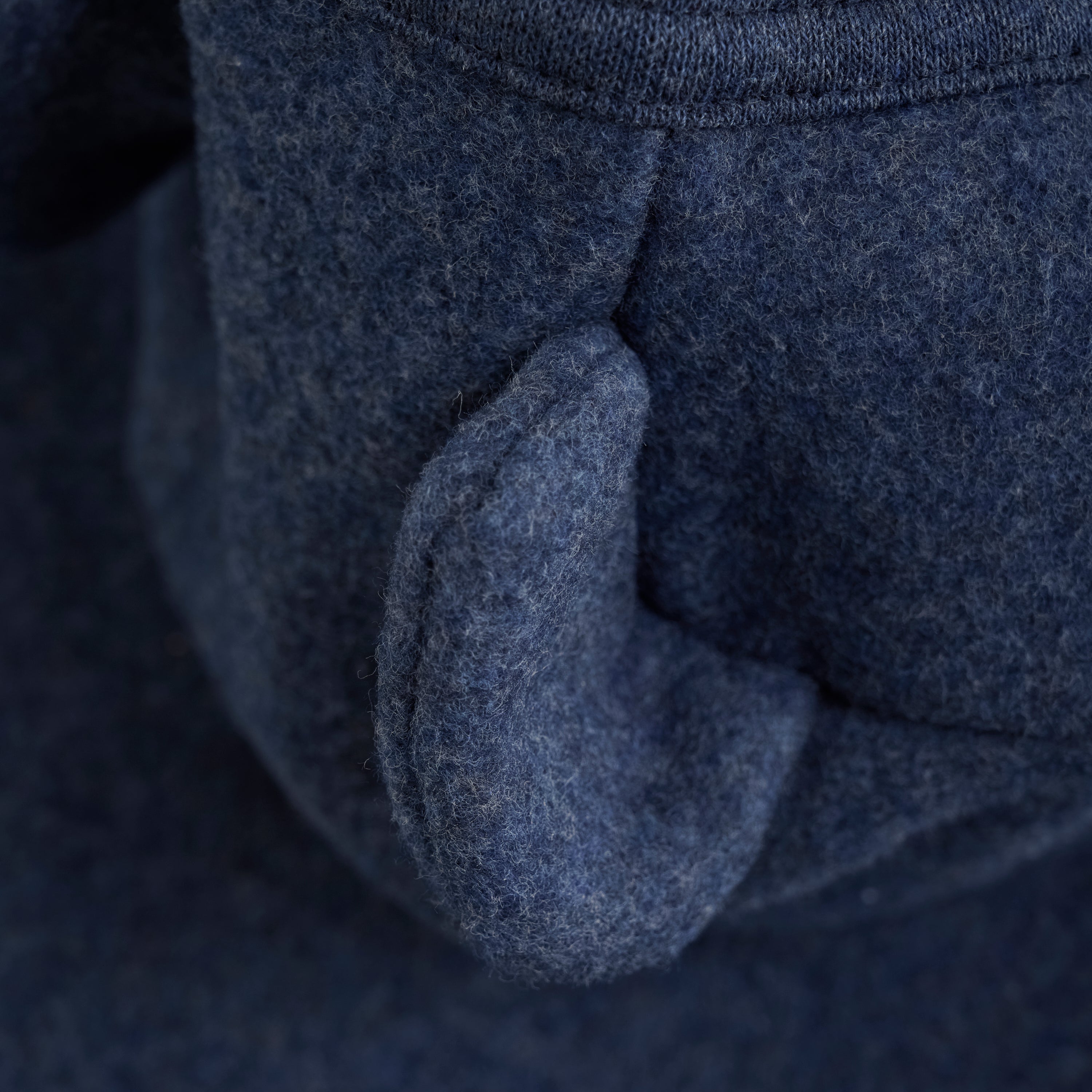 Huttelihut Babyjakke m. øre - Navy Melange