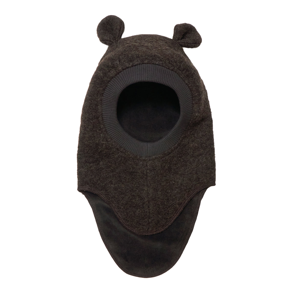 Huttelihut Plys Elefanthue Uld - Dark Brown