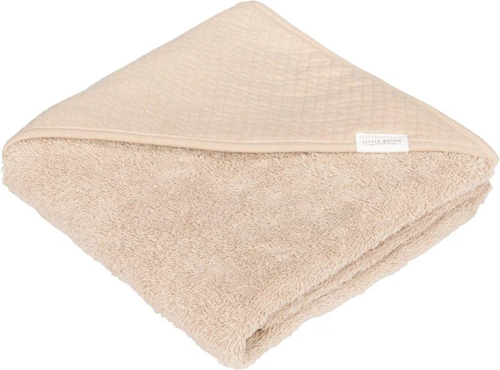 Little Dutch - Badehåndklæde m. Hætte - Pure Beige - 75x75 cm
