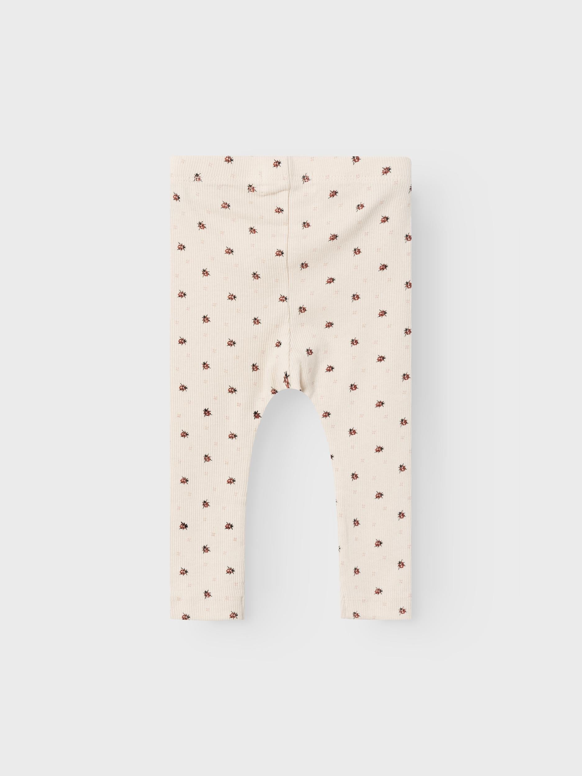 Lil Atelier Gago Kye Slim Leggings med Mariehøne - Whitecap Gray