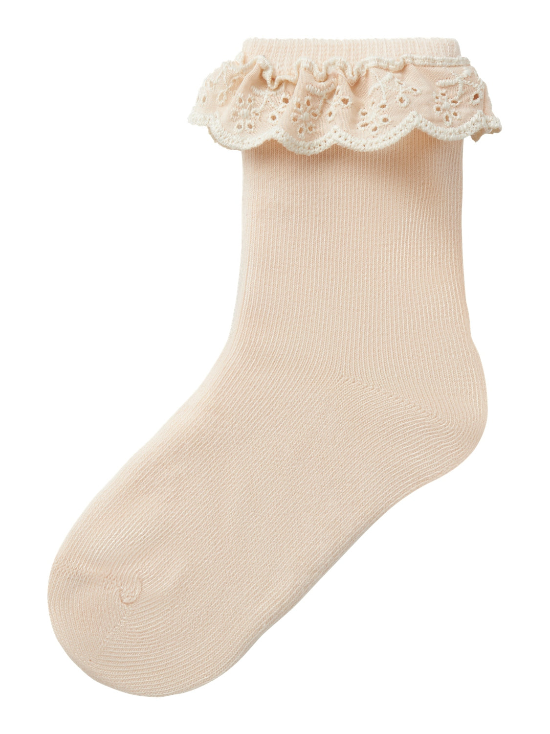 Lil Atelier - Dertrud Ankelstrømpe med Blondekant - Shell