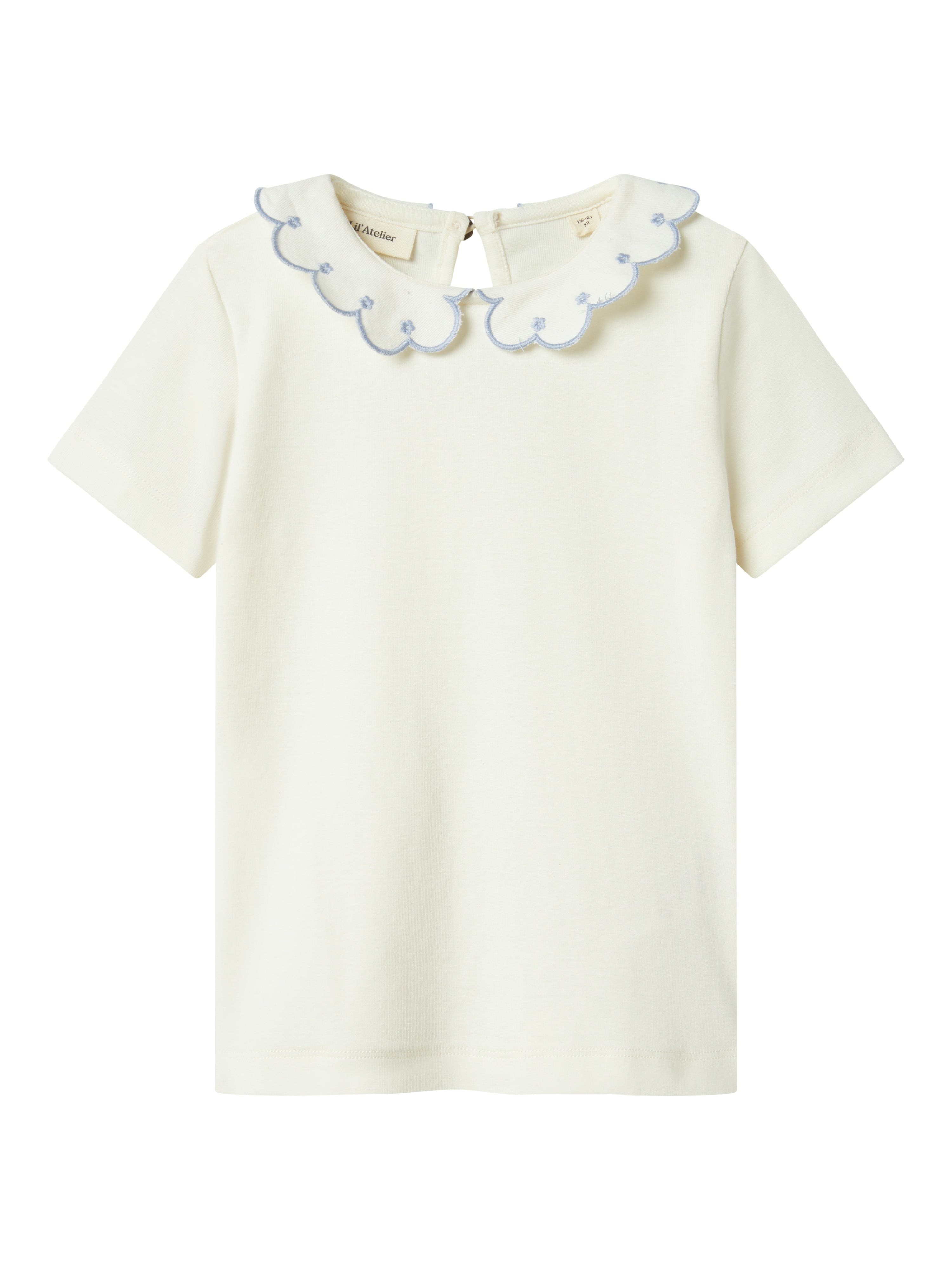 Lil Atelier Fundo Slim Top - Coconut Milk/Zen Blue