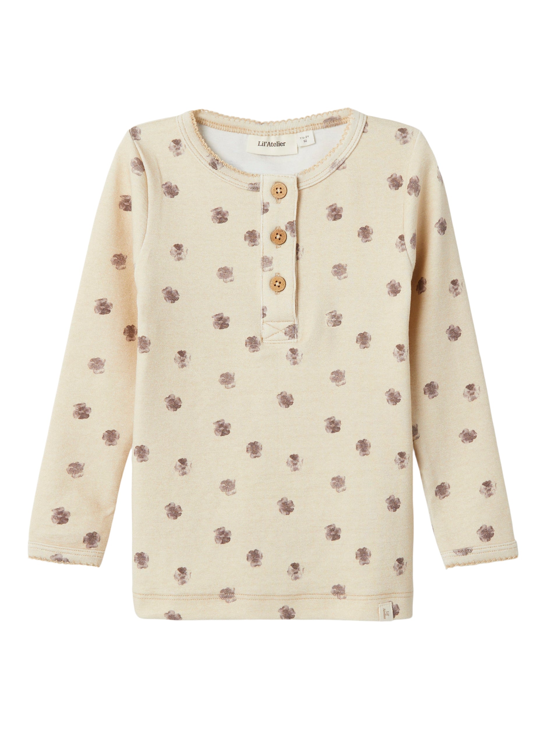 Lil Atelier Gaya Slim Top - Fog Flower