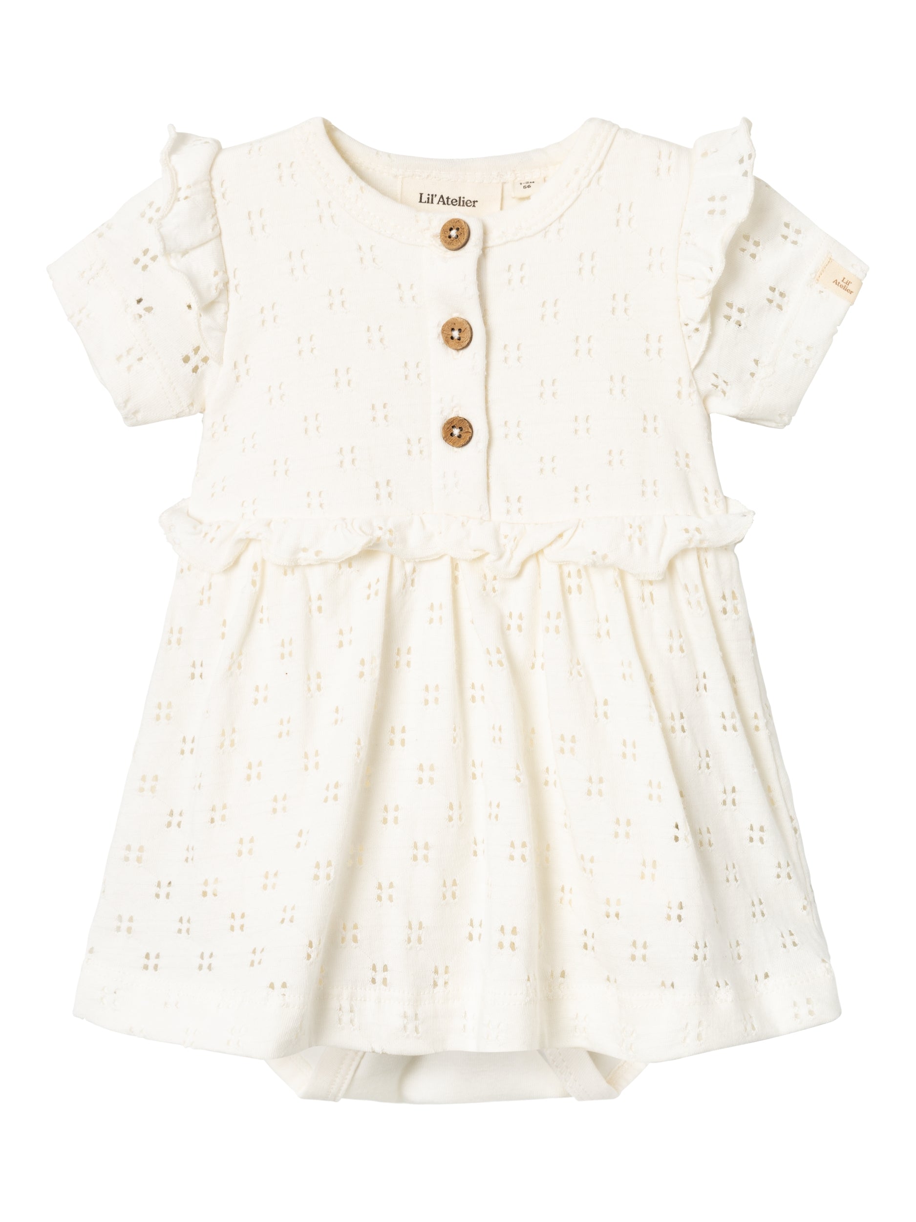 Lil Atelier Himaja Body Dress - Coconut Milk