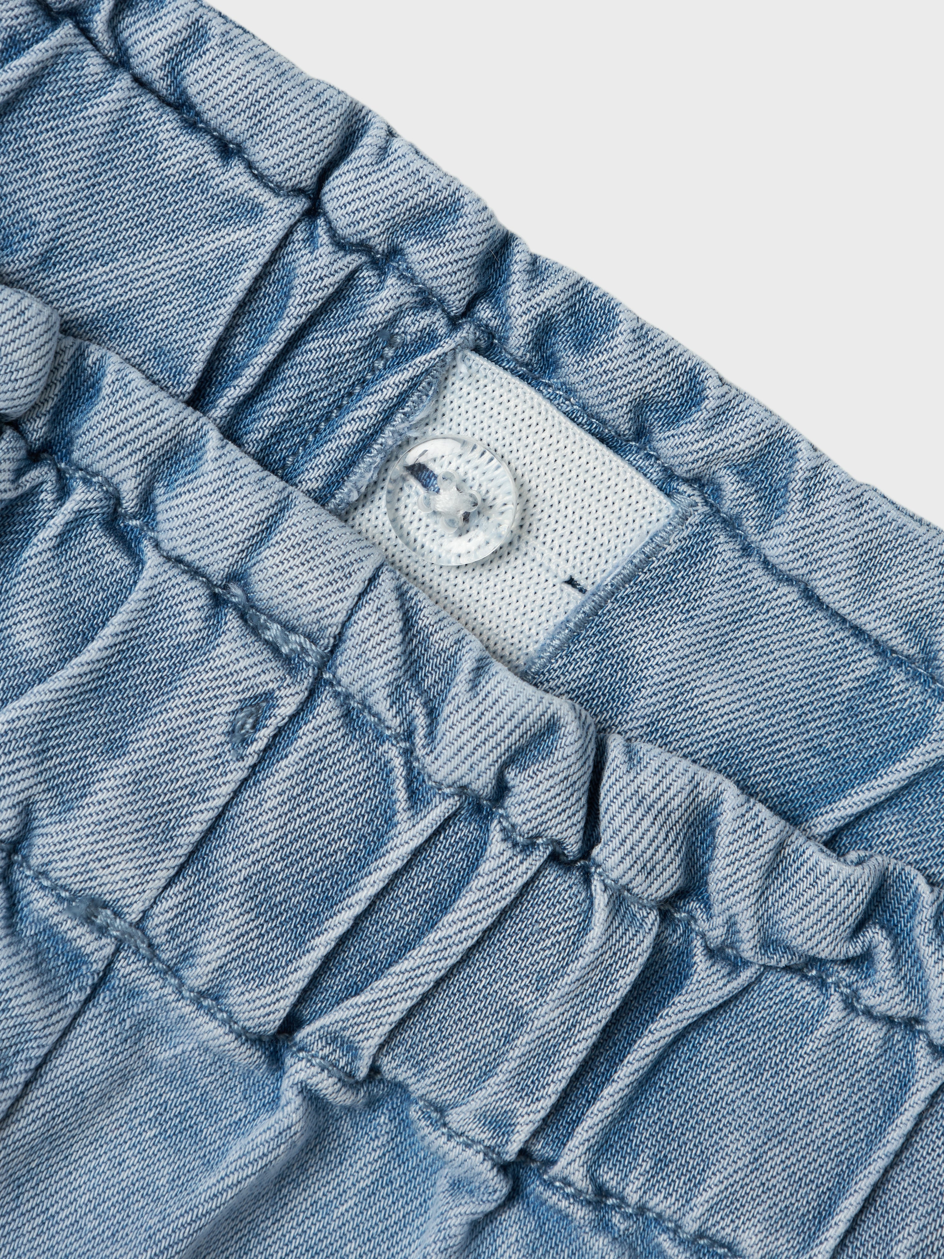 Lil Atelier Holly Loose Denim Shorts - Medium Blue Denim