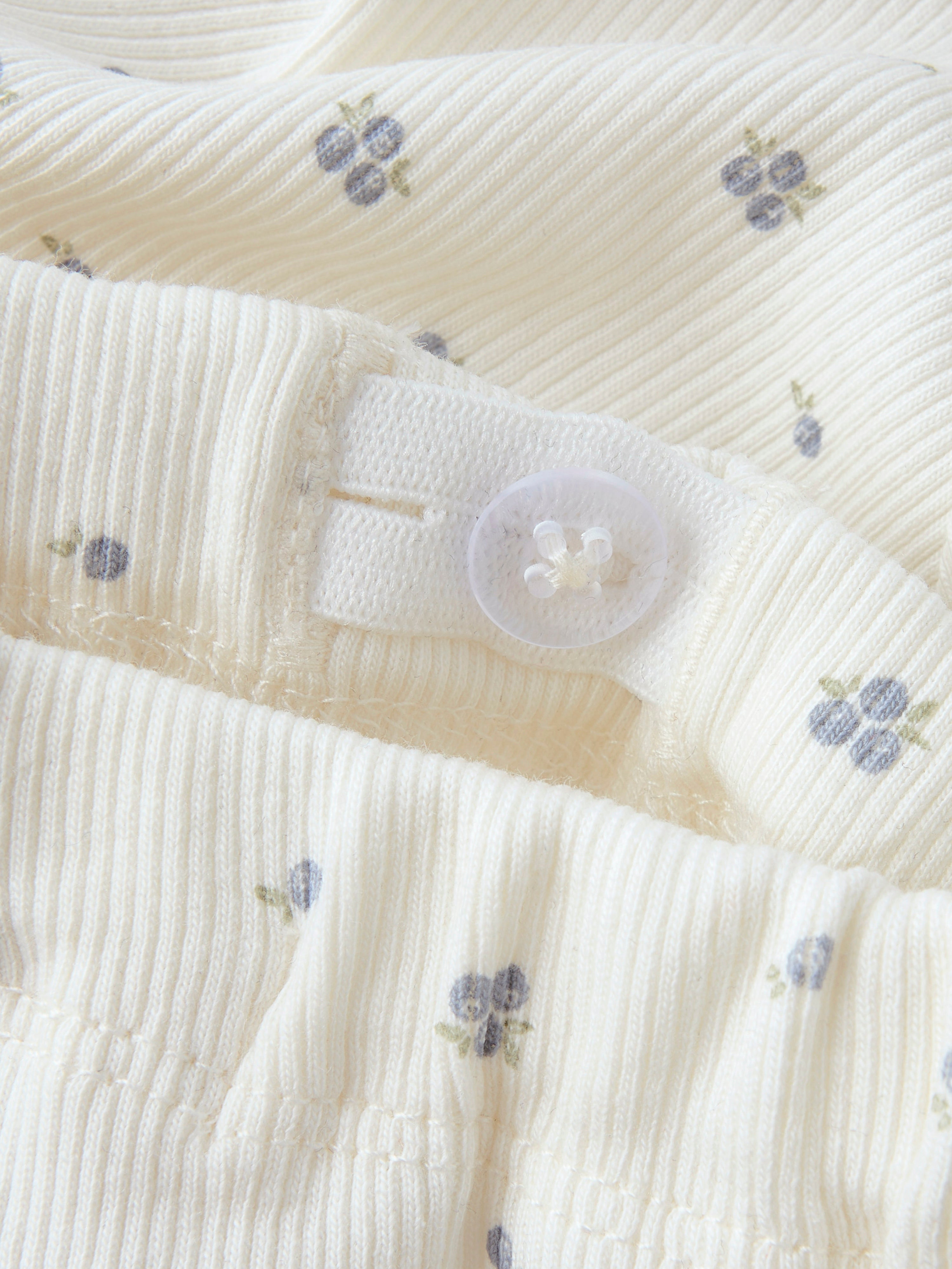 Lil Atelier Lago Mio Pants - Coconut Milk/Blueberry